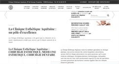 Desktop Screenshot of clinique-esthetique-aquitaine.com
