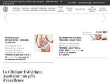 Tablet Screenshot of clinique-esthetique-aquitaine.com